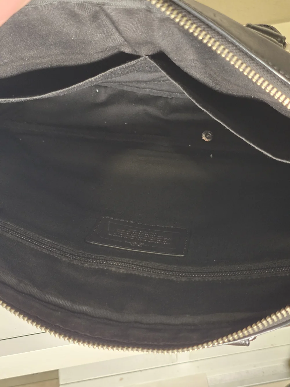 Coach Dark Brown Signature Canvas Leather Briefcase